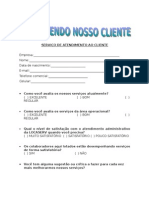 FORMULÁRIO Pesquisa de Satisfação Cliente 02.08.07