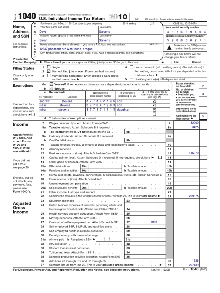 Form 1040 Social Security Worksheet 2021