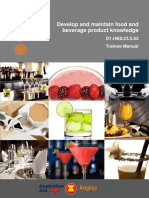 TM Develop & maintain F&B product knowledge refined