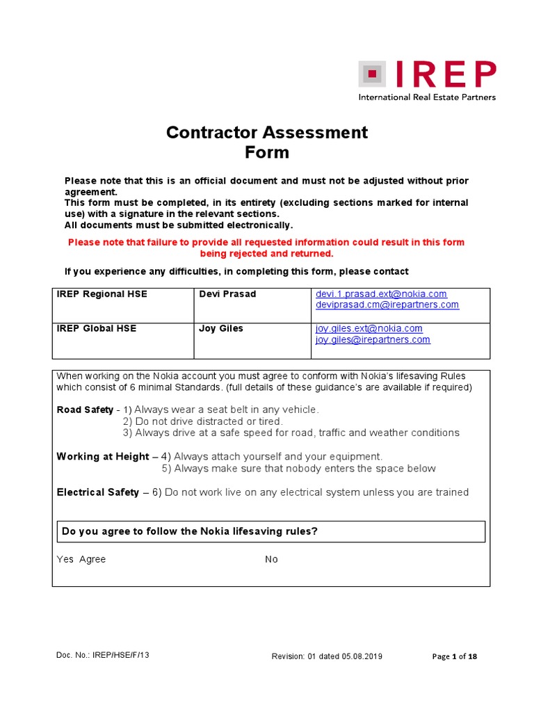 Contractor Assessment Form: A Comprehensive Review of Terrier Security ...
