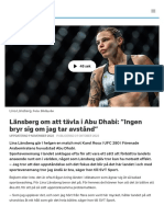 Länsberg Om Att Tävla I Abu Dhabi: "Ingen Bryr Sig Om Jag Tar Avstånd" - SVT Sport