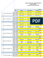 Jadwal Mapel PAS I - 2021-1