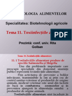 Tema 11. Toxiinfecţiile Alimentare