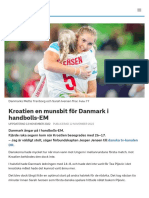 Kroatien en Munsbit För Danmark I handbolls-EM - SVT Sport