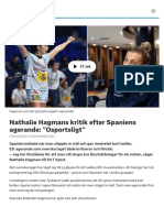 Nathalie Hagmans Kritik Efter Spaniens Agerande: "Osportsligt" - SVT Sport