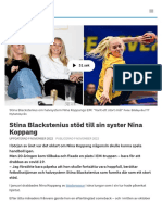 Stina Blackstenius Stöd Till Sin Syster Nina Koppang - SVT Sport