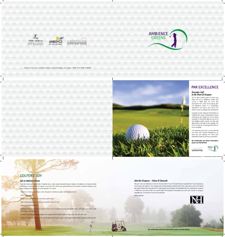 Ambience Greens Executive Golf Course Brochure PDF