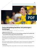 Carin Strömberg Berättar Om Petningen I Landslaget - SVT Sport