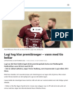 Lugi Tog Klar Premiärseger - Vann Med Tio Bollar - SVT Sport