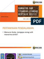 Pertemuan 3 - Hambatan Dan Standar Berpikir Kritis