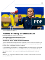 Johanna Westberg Avslutar Karriären - SVT Sport