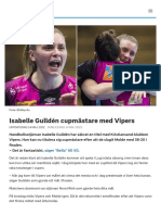 Isabelle Gulldén Cupmästare Med Vipers - SVT Sport