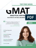 GMAT - Analytical Writing - Argument Topics - 2023 - Sample