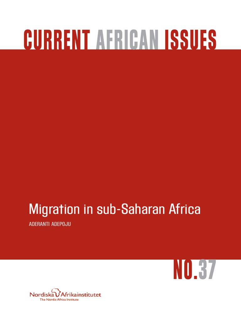 37 Migration in Sub Saharan Africa | PDF | Politics | Travel