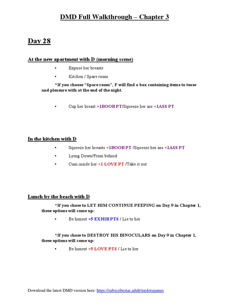 DMD Chapter 3 Walkthrough Guide | PDF