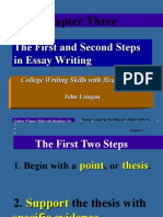 Chapter 3 The First and Second Steps in Essay Writing