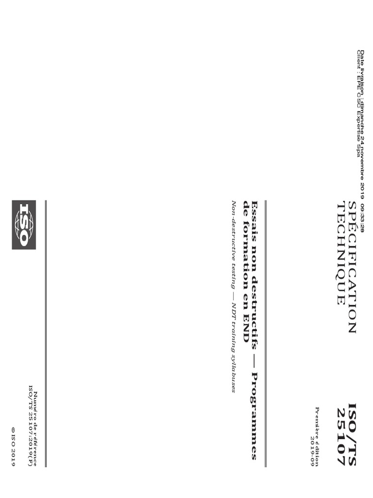 Iso TS 25107 - 2019 | PDF | Organisation internationale de ...