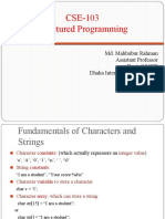 CSE-103 Structured Programming Fundamentals