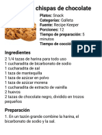 Galletas de Chispas de Chocolate Recipe Keeper