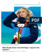Ebba Årsjö Slutar Med Störtlopp: "Jag Har Inte Styrkan" - SVT Sport