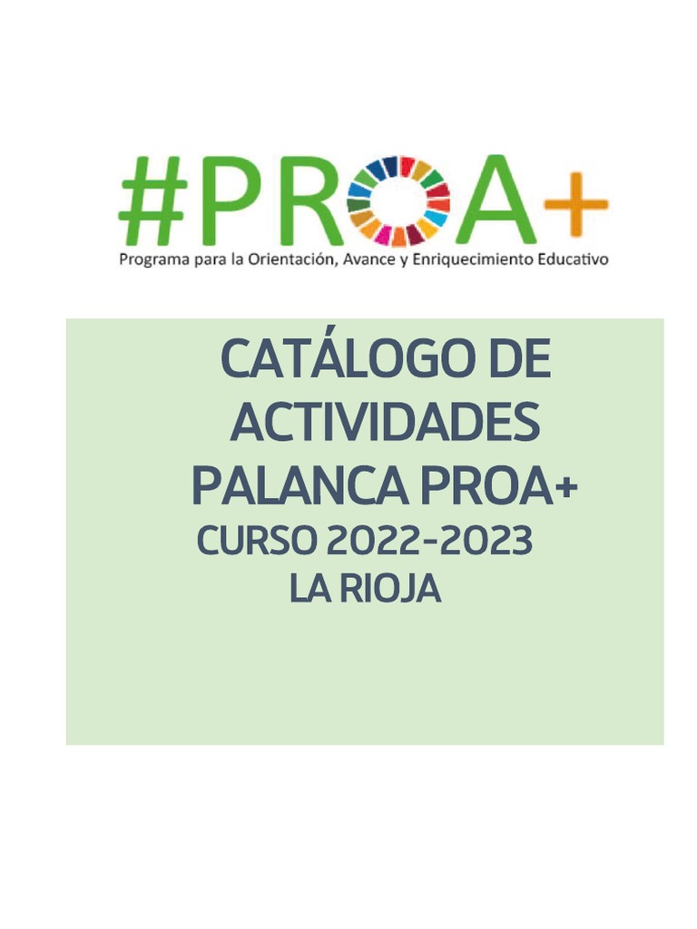 Proa+22 23 | PDF | Método de enseñanza | Aprendizaje