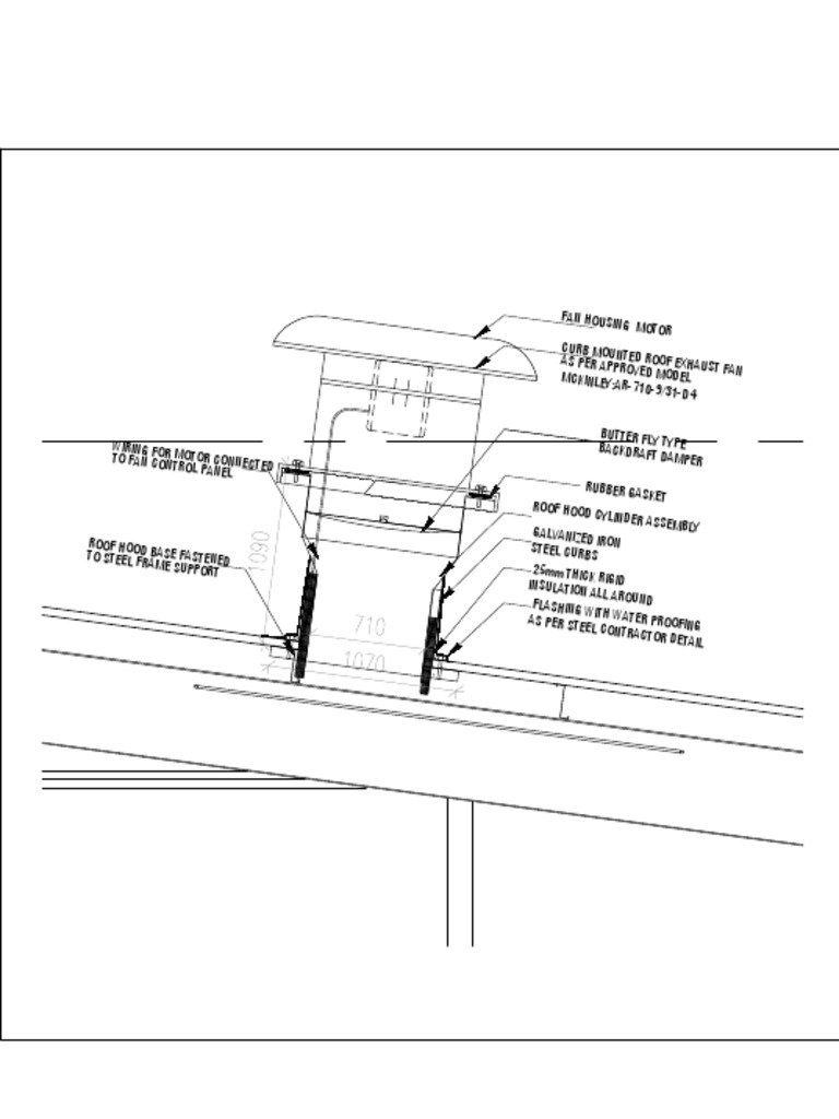 Roof Exhaust Fan Installation Details | PDF