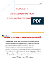 Module - Ii: Displacement Method Slope - Deflection Method