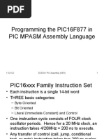 Programming The PIC16F877 in PIC MPASM Assembly Language