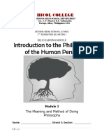 Philo Module 1 The Meaning and Method of Doing Philosophy