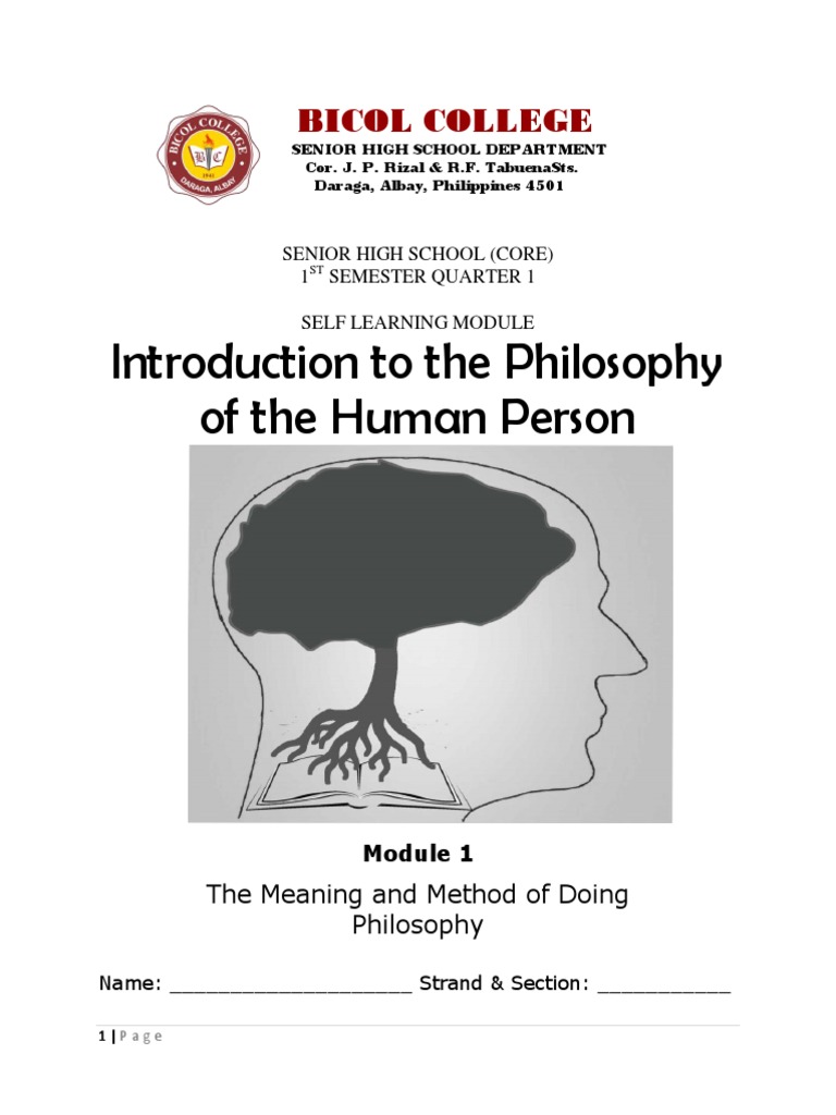 Philo Module 1 The Meaning and Method of Doing Philosophy PDF