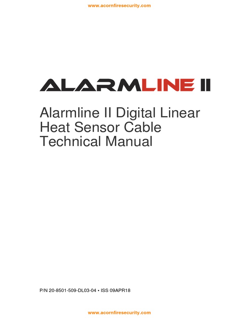 Alarmline II Digital Linear Heat Sensor Cable Technical Manual | PDF