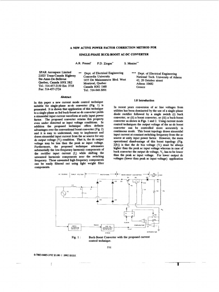 A New Active Power Factor Correction Method For Singlephase Buck PDF