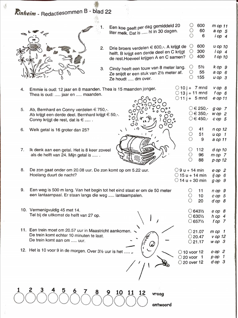 Redactiesommen Groep 7 Cito Ofenen | PDF