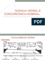 CONCORDÂNCIA VERBAL E NOMINAL