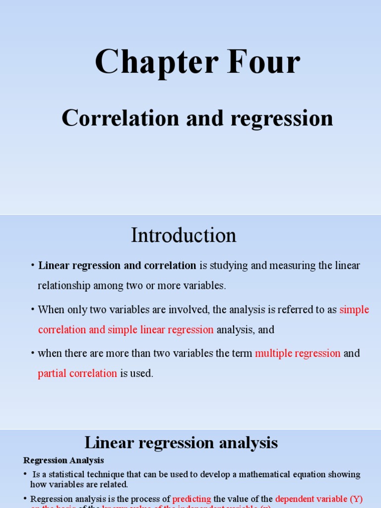 Regression Analysis And Correlation Pdf