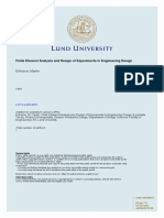 Finite Element Analysis and Design of Experiments in Engineering Design