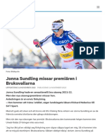 Jonna Sundling Missar Premiären I Bruksvallarna - SVT Sport