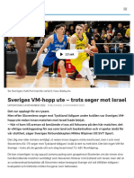 Sveriges VM-hopp Ute - Trots Seger Mot Israel - SVT Sport