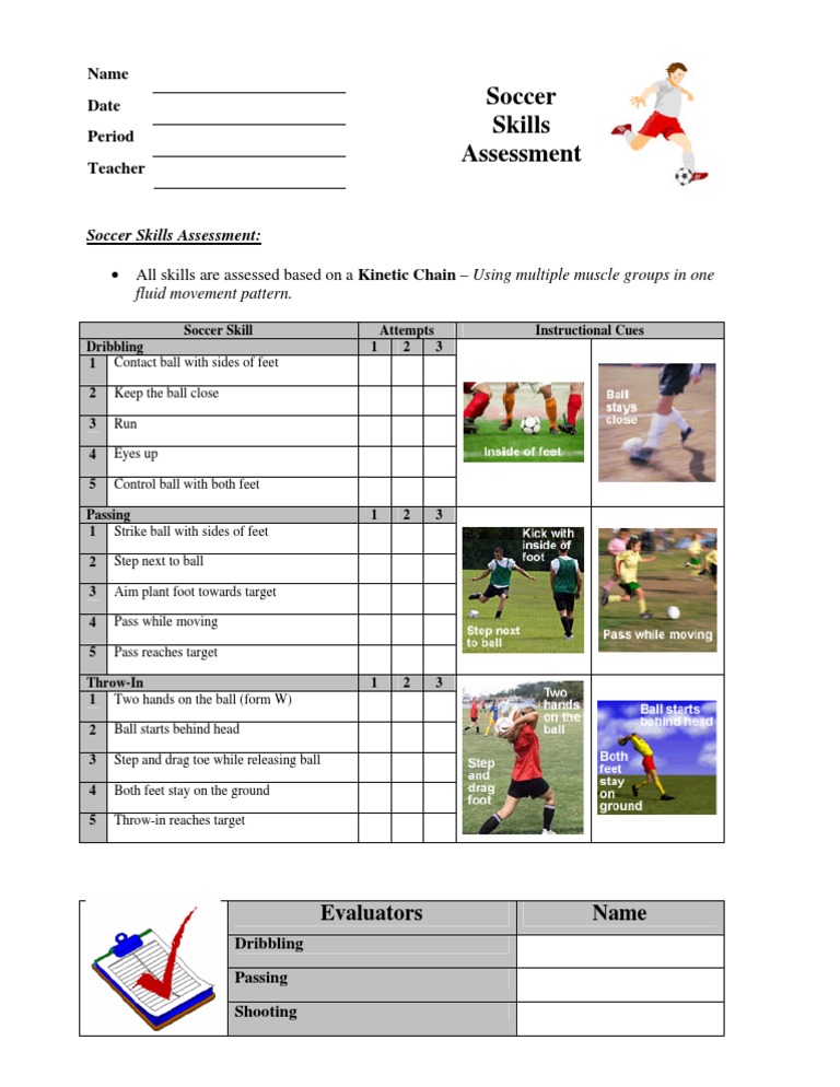 Soccer Skills Rubric