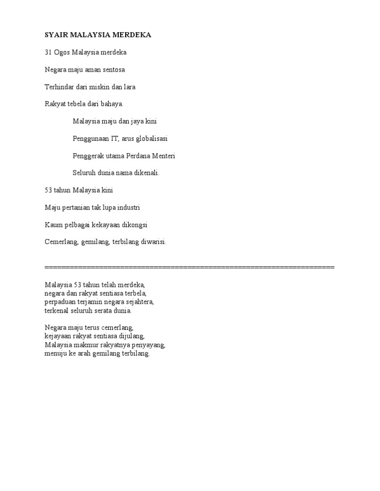 SYAIR MERDEKA