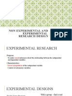 NON EXPERIMENTAL and Experimental