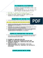 Notes To Financial Statements