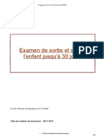 Examen de Sortie Et Suivi de L'enfant Jusqu'a 30 Jours