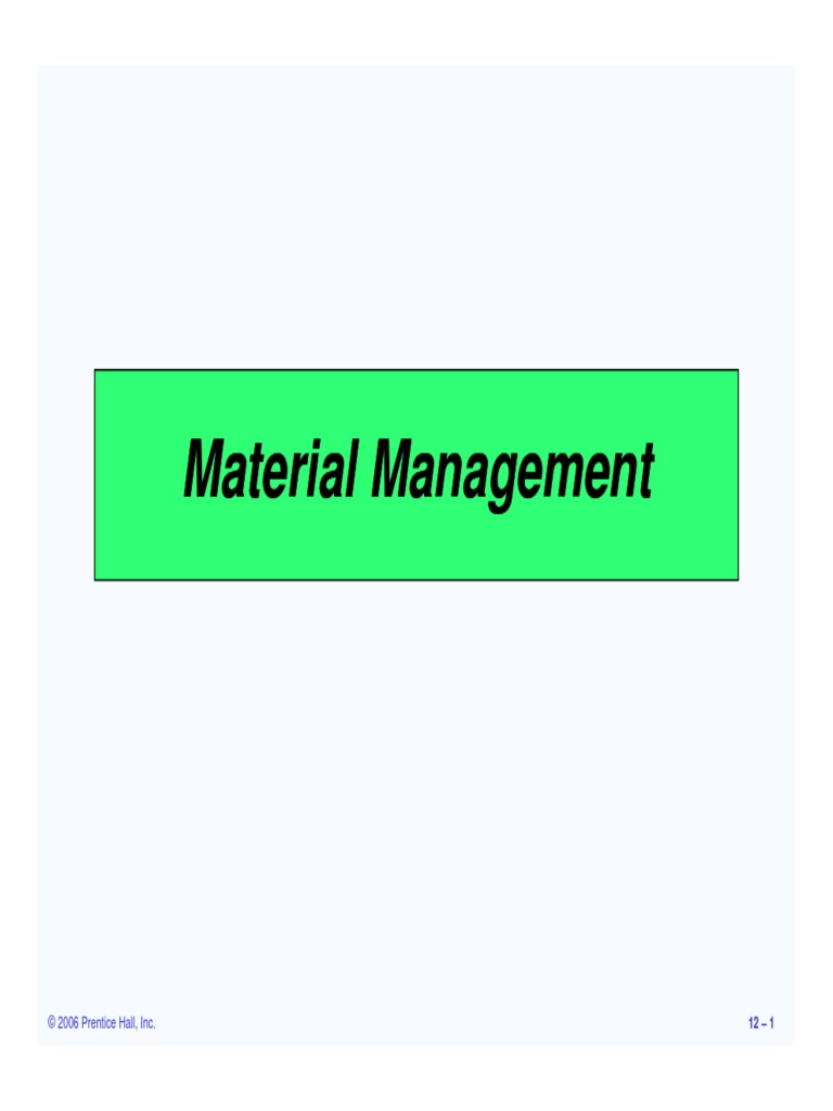Material Management PDF Inventory Business Process Management