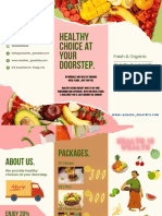 Pink & Green Modern Organic Healthy Food Brochure