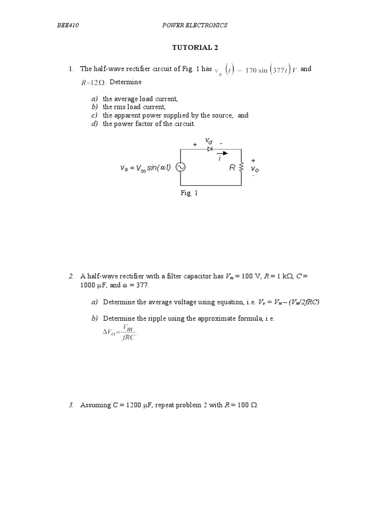 Tutorial 2 | PDF