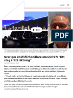 Sveriges Chefsförhandlare Om COP27: "Ett Steg I Rätt Riktning" - SVT Nyheter