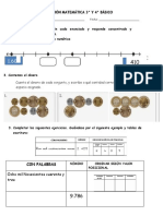 Evaluación Matemática Lunes