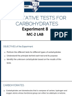 POST LAB 8 - Qualitative Tests For Carbohydrates