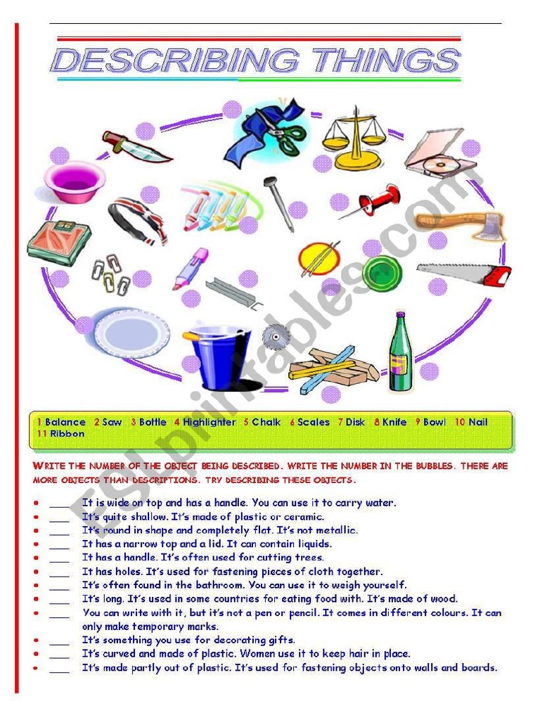 Describing Things 2 | PDF